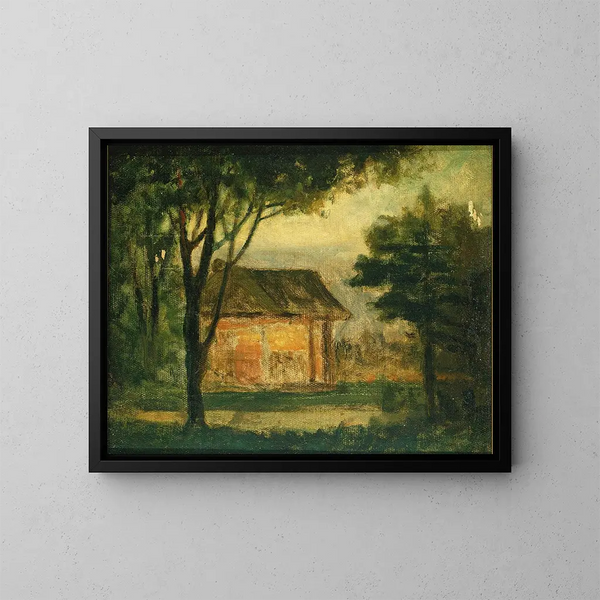 Die alte Familienhaus - Edward Mitchell Bannister — gerahmtes Bild an der Wand