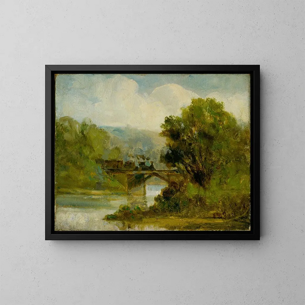 Zug - Edward Mitchell Bannister — gerahmtes Bild an der Wand