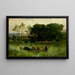 Ohne Titel Fünf Kühe auf einer Weide - Edward Mitchell Bannister — gerahmtes Bild an der Wand