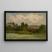 Ohne Titel: Häuser und Bäume - Edward Mitchell Bannister — gerahmtes Bild an der Wand