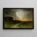 Landschaft Ohne Titel Mann auf Pferd - Edward Mitchell Bannister — gerahmtes Bild an der Wand