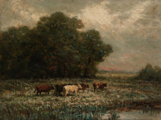 Edward Mitchell Bannister - Untitled landscape with cattle grazing.webp