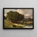 Frau stehend bei einem Teich - Edward Mitchell Bannister — gerahmtes Bild an der Wand