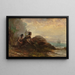 Auf der Lauer - Edward Moran — gerahmtes Bild an der Wand