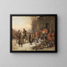 George Washington 1732-1799 vor Nassau Hall - Edward Percy Moran — gerahmtes Bild an der Wand