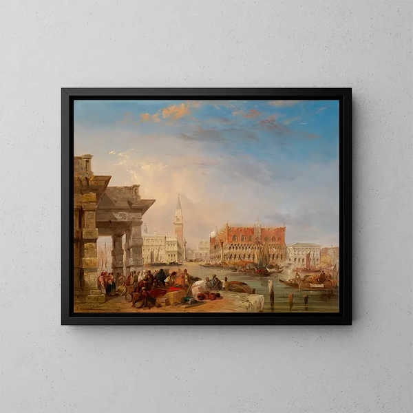 Saint-Marc depuis la Dogana - Edward Pritchett — gerahmtes Bild an der Wand