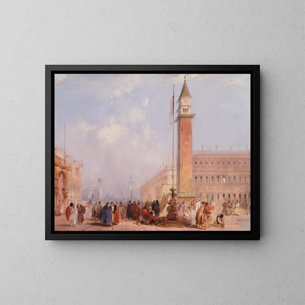 La Piazzetta de Venise - Edward Pritchett — gerahmtes Bild an der Wand