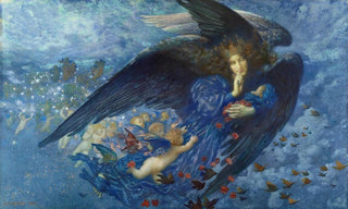 Edward Robert Hughes - Night With Her Train Of Stars.webp
