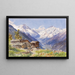 Die Alpen von Barneuza, Wallis - Edward Theodore Compton — gerahmtes Bild an der Wand