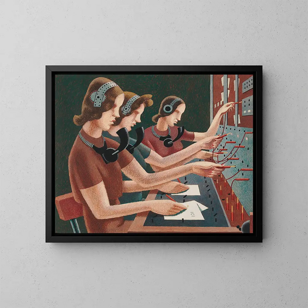 Nummer, bitte - Edward Wadsworth — gerahmtes Bild an der Wand