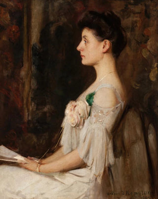 Edward Wilbur Dean Hamilton - Portrait of Edith Wayne Seated Lady in Profile.webp