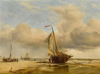 Edward William Cooke - On the Beach at Scheveningen Holland.webp