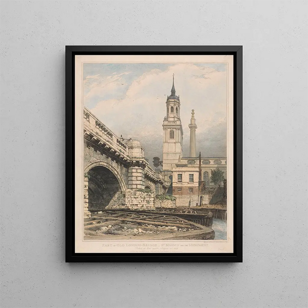 Edward William Cooke - Part of Old London Bridge St Magnus and the Monument.webp