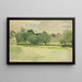 Landschaft Prairie Kirche im Hintergrund - Edwin Austin Abbey — gerahmtes Bild an der Wand