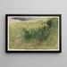 Landschaft mit Wildblumen - Edwin Austin Abbey — gerahmtes Bild an der Wand