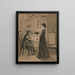 Mann und Frau in einem Interieur - Edwin Austin Abbey — gerahmtes Bild an der Wand