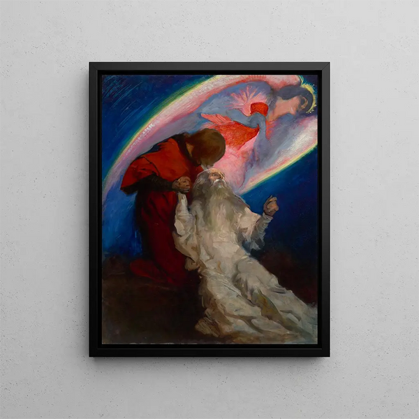 Studie für Amfortas veröffentlicht von Galahad in Die Suche und der Erfolg des Heiligen Gral - Edwin Austin Abbey — gerahmtes Bild an der Wand