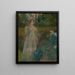 Frau im Garten - Edwin Austin Abbey — gerahmtes Bild an der Wand