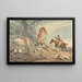 Jagd auf den Fuchs, der Tod - Edwin Cooper — gerahmtes Bild an der Wand