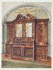 Chippendale-Stil geschnitztes Mahagonibücherschrank-Gemälde - Edwin Foley — Ansicht des Kunstwerks