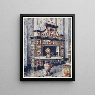 Edwin Foley - Chimneypiece in coloured mosaic Florentine Victoria and Albert Museum South Kensington Table in coloured mosaic.webp