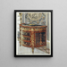 Kommode aus Satin-Holz mit Einlegearbeiten - Edwin Foley — gerahmtes Bild an der Wand