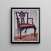 Sessel aus Mahagoni im Chippendale-Stil - Edwin Foley — gerahmtes Bild an der Wand