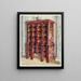 Kommode doppelt in rotem und goldenem Lack - Edwin Foley — gerahmtes Bild an der Wand