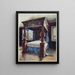 Das Bett von Littlecote Das Eigentum von Vincent Robinson Esquire F. S. A. Parnham Dorset - Edwin Foley — gerahmtes Bild an der Wand