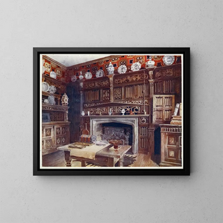 Edwin Foley - The panelled study at Groombridge Place Kent By permission of the Misses Saint.webp