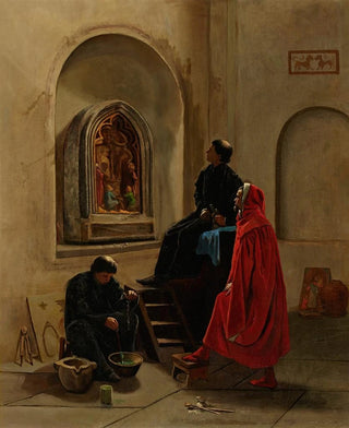 Edwin Howland Blashfield - The Artist Paints the Church.webp