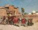 Eine Hochzeitsprozession vor einem Palast in Rajasthan - Edwin Lord Weeks — Ansicht des Kunstwerks