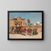 Eine Hochzeitsprozession vor einem Palast in Rajasthan - Edwin Lord Weeks — gerahmtes Bild an der Wand