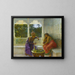 Figuren in einem Interieur mit Palmen-Garten im Hintergrund - Edwin Lord Weeks — gerahmtes Bild an der Wand
