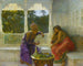 Figuren in einem Interieur mit einem Palmen-Garten im Hintergrund (Konflikt des Falls) - Edwin Lord Weeks — Ansicht des Kunstwerks