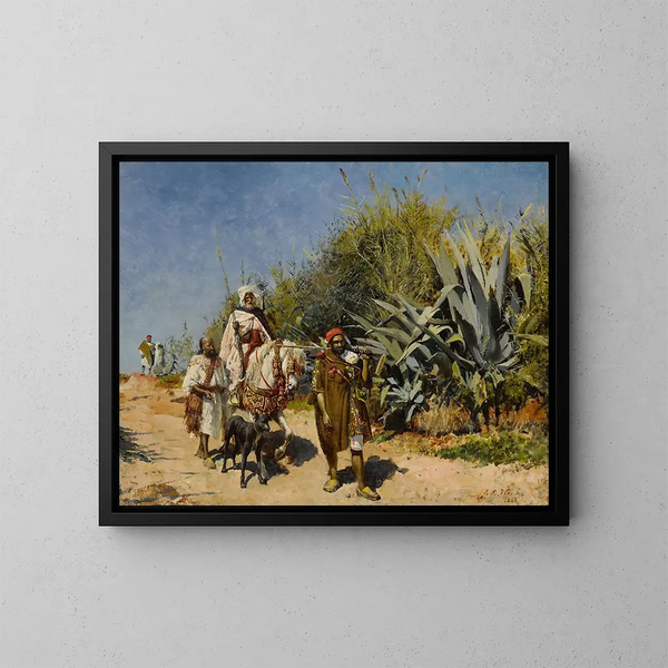 La Procession - Edwin Lord Weeks — gerahmtes Bild an der Wand