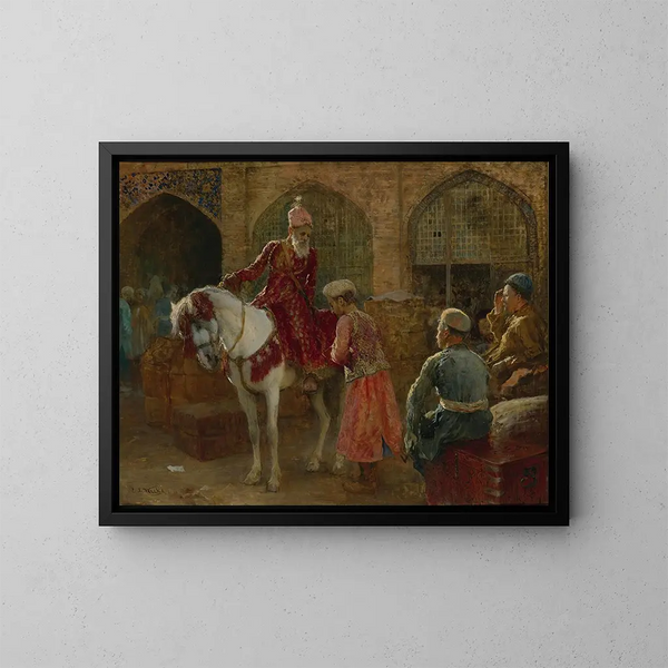 Der große Wesir - Edwin Lord Weeks — gerahmtes Bild an der Wand