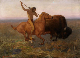 Indianische Büffeljagd - Edwin Willard Deming — Ansicht des Kunstwerks