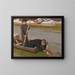 Jungen beim Angeln - Eero Järnefelt — gerahmtes Bild an der Wand