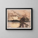 Landschaft am See bei Sonnenuntergang - Eero Järnefelt — gerahmtes Bild an der Wand