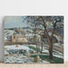 Reproduktion des Gemäldes Schneeeffekt im L'Hermitage, Pontoise - Camille Pissarro