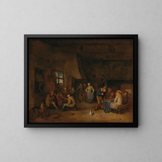 Egbert Van Heemskerck - A Tavern Interior With Peasants Playing Triktrak.webp