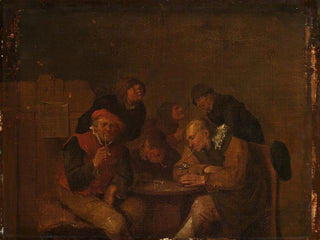 Egbert Van Heemskerck - Six men drinking and smoking in a parlor.webp