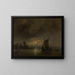 Nachtszene - Egide Linnig — gerahmtes Bild an der Wand