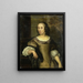 Portrait einer jungen Frau - Eglon van der Neer — gerahmtes Bild an der Wand