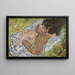 L'Umarmung - Egon Schiele — gerahmtes Bild an der Wand