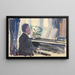 Leopold Czihaczek am Klavier, Skizze - Egon Schiele — gerahmtes Bild an der Wand
