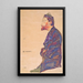 Max Kahrer de profil - Egon Schiele — gerahmtes Bild an der Wand