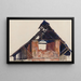 Altes Giebel - Egon Schiele — gerahmtes Bild an der Wand