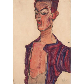 Egon Schiele - SelfPortrait Grimacing.webp